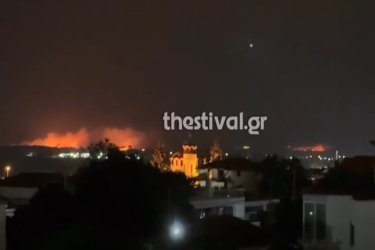 Νύχτα αγωνίας στη Θεσσαλονίκη: Κόλαση φωτιάς στον Λαγκαδά (Εικόνες, Βίντεο)