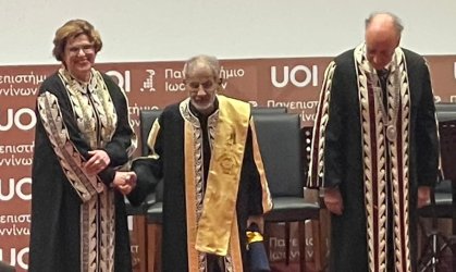 Σταύρος Ξαρχάκος: Αναγορεύτηκε Επίτιμος Διδάκτορας της Φιλοσοφικής Σχολής του Πανεπιστημίου Ιωαννίνων