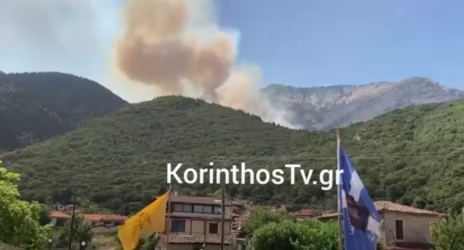 Νέα μεγάλη αναζωπύρωση στο Φενεό Κορινθίας – Συνεχίζεται για τρίτη ημέρα η φωτιά (Βίντεο)