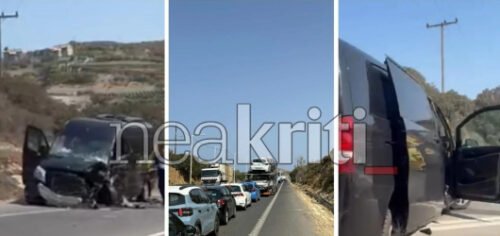 Κρήτη: Σοβαρό τροχαίο με δύο τουριστικά βαν – Έξι τραυματίες