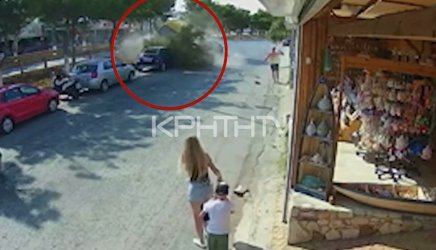 Κρήτη: Η στιγμή της θανατηφόρας παράσυρσης πεζού στη Χερσόνησο