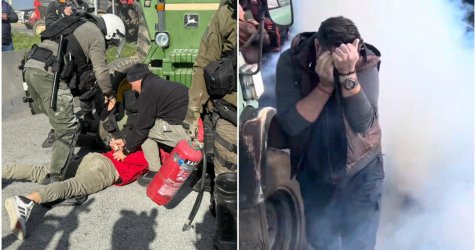 Έστησαν τα πρώτα μπλόκα οι αγρότες – Επεισόδια και «βροχή» από χημικά στον Πλατύκαμπο (βίντεο)