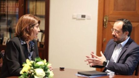 Κυπριακό: Αισιόδοξη η απεσταλμένη του ΟΗΕ, Ολγκίν, μετά τη συνάντηση με τον Χριστοδουλίδη