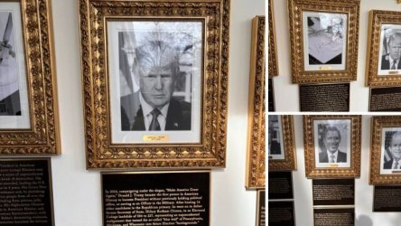 Σόου Τραμπ με τα πορτραίτα των προέδρων στον Λευκό Οίκο: Το “μουτζούρωμα” σε Μπάιντεν και Ομπάμα και οι ύμνοι για τον εαυτό του (Εικόνες & Βίντεο)