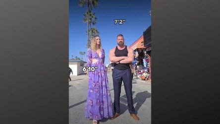 Το ψηλότερο μοντέλο του κόσμου Εκατερίνα Λίσινα, συνάντησε τον “Ολλανδό γίγαντα” των 218 εκατοστών, αλλά ήταν ο… “κοντύτερος” (Βίντεο)