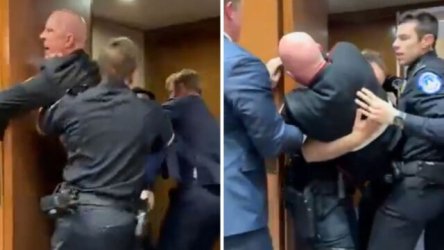 Σοκαριστικό επεισόδιο στο Καπιτώλιο με διαδηλωτή κατά του πολέμου στο Ιράν: Του έσπασαν το χέρι και τον έβγαλαν σηκωτό με τη βοήθεια γερουσιαστή (Βίντεο)