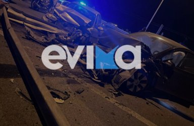 Σοβαρό τροχαίο με τρεις τραυματίες στην εθνική οδό Χαλκίδας – Σχηματαρίου