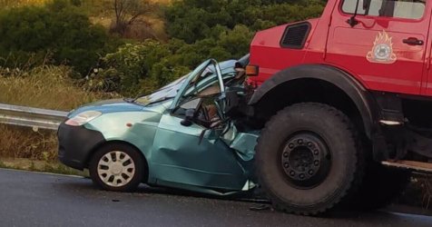 Τραγωδία στη Σπάρτη: Δύο νεκροί σε μετωπική σύγκρουση ΙΧ με πυροσβεστικό όχημα