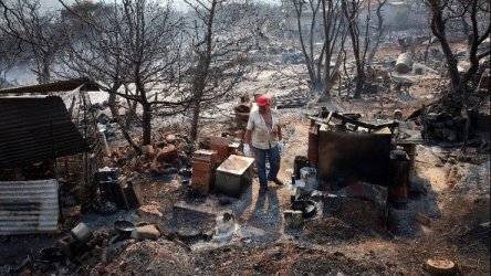 Κλιμάκιο του ΠΑΣΟΚ στα καμένα στο Ωραιοκάστρου