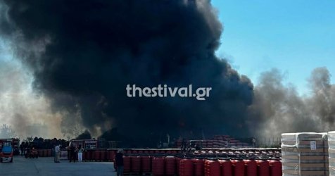 Φωτιά τώρα στο Καλοχώρι Θεσσαλονίκης – Κοντά σε εργοστάσιο η πυρκαγιά (Βίντεο)