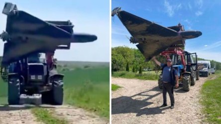 Ουκρανία: Αγρότης μεταφέρει ρωσικό drone με τρακτέρ – Είχε καταρριφθεί σε χωράφι (Βίντεο)