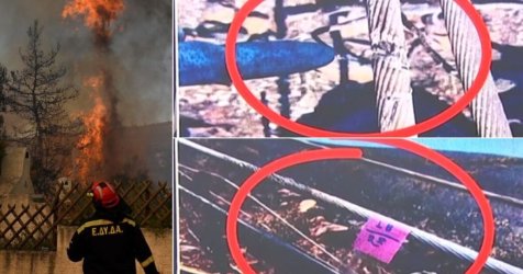 Έτσι ξεκίνησε η φωτιά στη Βοιωτία: Εικόνες-ντοκουμέντα που «δείχνουν» βραχυκύκλωμα