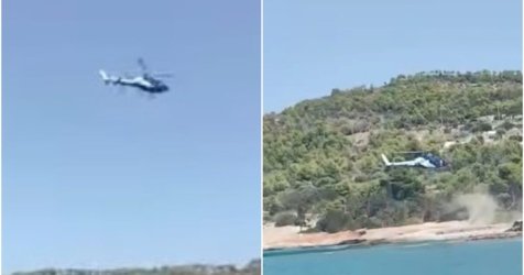 Σπέτσες: Συνελήφθη επιβάτης του ελικοπτέρου που προσγειώθηκε σε παραλία – Πέταξε σακουλάκι με ναρκωτικά