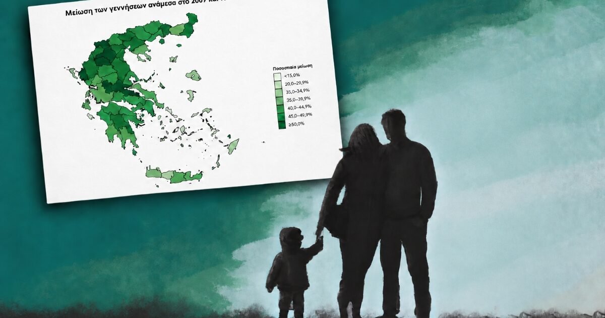 «Δραματική Δημογραφική Κρίση στην Ελλάδα: Μείωση Γεννήσεων 42% σε 15 Χρόνια – Οι 6 Νομοί που Αδειάζουν»